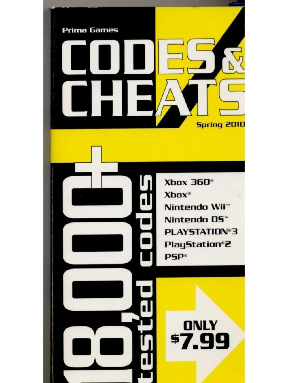 Prima Games Codes & Cheats Spring 2010 18000+ Tested Codes 560 Pages Video Games